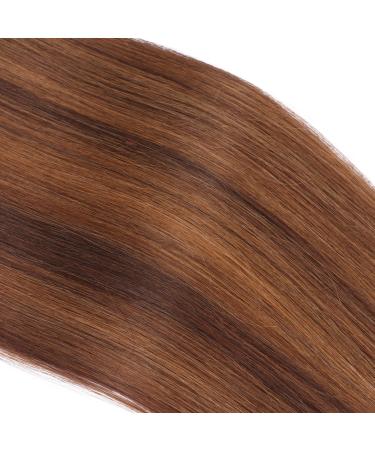 Tape-In Hair Extensions #4/30 Mix - 40cm - 100% Remy Real Hair - 30 Adhesive Tresses by Novon - 2.5g Each - Buy Online on GoSupps.com