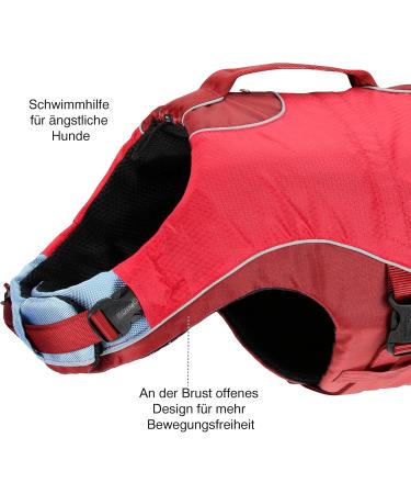 Kurgo Surf N Turf Dog Life Jacket XL - Tear-Resistant Reflectors 2 Handles - Red | International Shipping - Buy Online on GoSupps.com