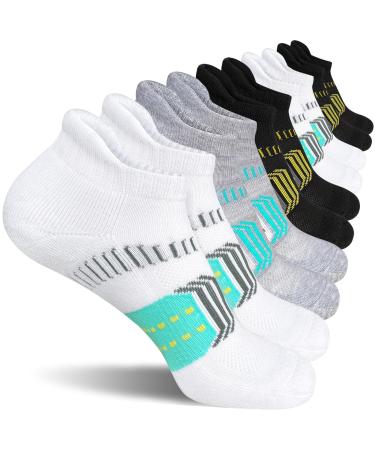 Avayuu sneaker socks women 35-38 39-42 5 pairs of foot socks Breakable short socks women padded running socks girls socks white 2 couple + black 2 + light gray 1 couple 35-38
