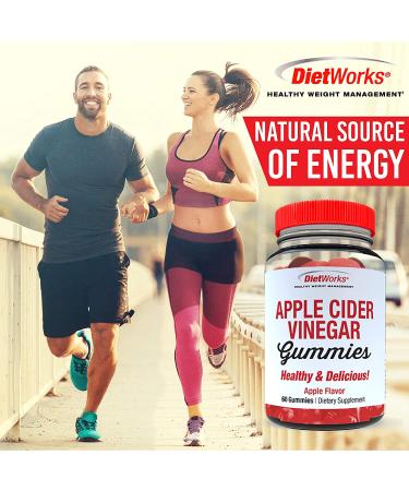 Buy DietWorks Apple Cider Vinegar Gummies - 60 Apple Flavor Gummies for Weight Loss & Detox - Buy Online on GoSupps.com