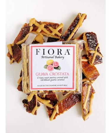 Fiora Crispy Guava Crostata ( Crispy sweet pastry covered with Caribbean Guava Caramel ) 70 g (Box with 10 individual packs) - Buy Online on GoSupps.com