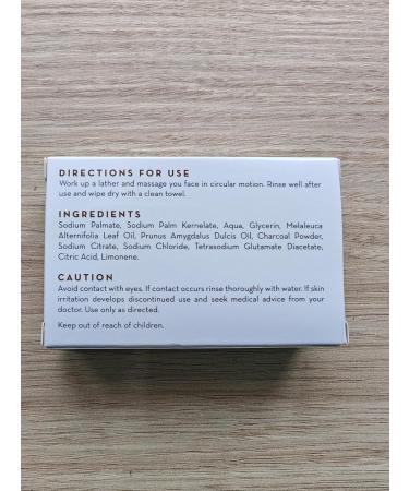 Tea Tree Oil and Charcoal Exfoliating Soap Bar - Made In U.K Exfoliating Body Scrub Soap for Spots Blackheads Pimples Blemishes Oily Skin | Paraben and Cruelty FREE-100g - Buy Online on GoSupps.com