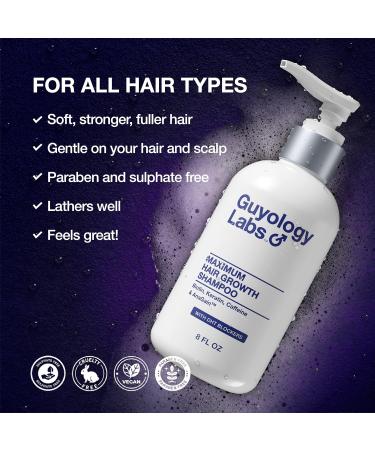 Buy Hair Growth Shampoo for Men - Natural DHT Blockers for Thinning Hair - Biotin & Keratin Formula - Clinically Tested | Guyology Labs Peppermint - Made in USA - Buy Online on GoSupps.com