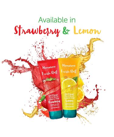 Himalaya Fresh Start Oil Clear Face Wash Strawberry - 3.4 fl oz (100 ml) | Deep Cleansing & Refreshing - Buy Online on GoSupps.com