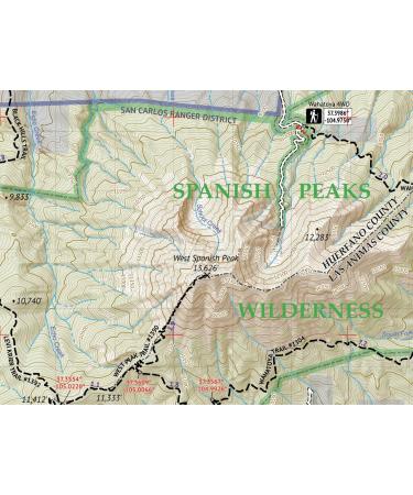 Greenhorn Mountain/Spanish Peaks Wilderness Topographic Hiking Map - Colorado Trail Maps (2019) - Buy Online on GoSupps.com