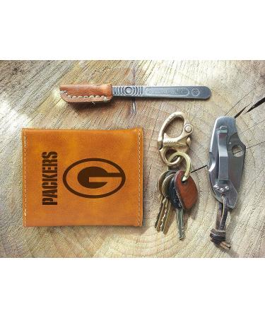 NFL Green Bay Packers Mens Trifold Wallet | Laser-Engraved Logo | Vegan Leather | ID Window & Card Holder | Ideal Gift - Buy Online on GoSupps.com