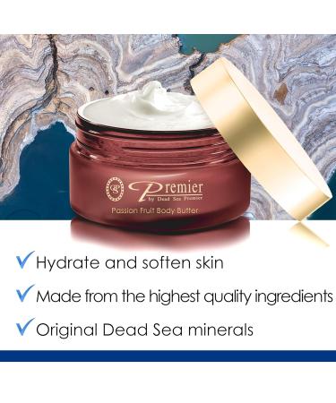 Premier Dead Sea Passion Fruit Body Butter | Anti-Aging Moisturizer Hydrating Shea Butter Firming Stretch Mark Cream Lightweight & Silky | 5.95 Fl. Oz - Buy Online on GoSupps.com