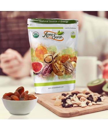 Anna and Sarah Organic Dried Apricots 2lbs - Resealable Bag | Premium Quality | Non-GMO | Healthy Snack | 1 Pack - Buy Online on GoSupps.com
