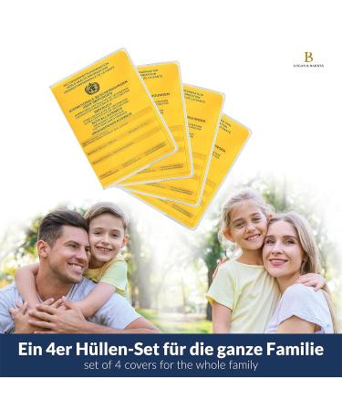 Vaccination Pass Case Set - Tearproof Transparent Cover for Vaccination Card - 4 Pack (93mm x 130mm) - Protective Case for Adults & Children - Buy Online on GoSupps.com