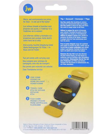 JW Pet Company Flea and Fine Comb - Effective Flea Removal and Grooming Tool - Buy Online on GoSupps.com