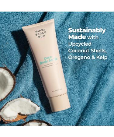 Miami Beach Bum Coco Body Scrub exfoliates breakouts and irritation Oregano & lactobacillus Glycerin & Coconut Oils Aloe 8oz - Buy Online on GoSupps.com