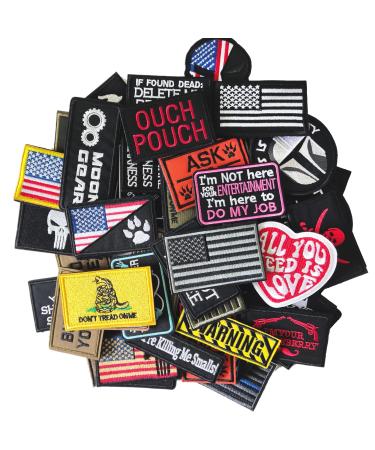 Harsgs 20 Pieces Random Tactical Morale Patch Bundle Full Embroidery Loop and Hook Patches Set for Caps Bags Backpacks Vest Military Uniforms Tactical Gears Etc 20PCS Random - Buy Online on GoSupps.com
