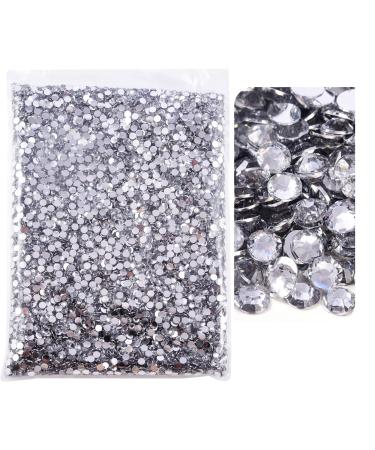 BLINGINBOX 25000pcs Flatback Rhinestones Silver Backing Resin Non Hotfix Rhinestones Large Quantity Wholesale for Crafts Creative Design Clothes Makeup Nail Art (4mm Clear) Clear 4mm 0.15