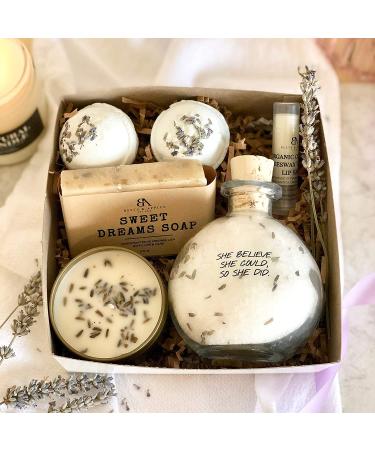She Believed She Could Organic Self Care Package - Lavender Spa Gift Basket and Bath Bombs Gift Set for Women | Handmade in USA, All Natural Luxury Spa Gift Basket - Buy Online on GoSupps.com