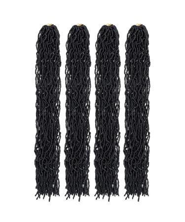 Faux Locs Crochet Hair 36 Inches - Super Long Pre-looped Goddess Locs Braiding Hair (Pack of 4) - 1B - Buy Online on GoSupps.com