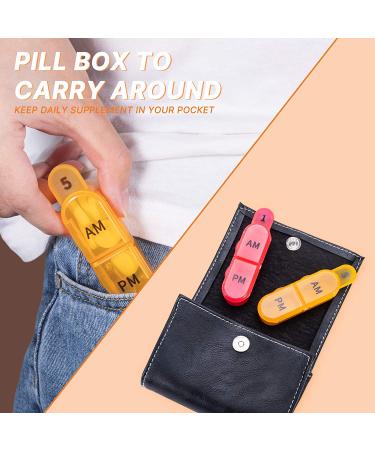 Daviky Monthly Pill Organizer - 30 Day AM/PM, 2 Times a Day Pill Box for Vitamins, Supplements, Medication - Buy Online on GoSupps.com