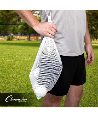 Champion Sports Mesh Equipment Bag 12x18 Black - Durable and Lightweight - Buy Online on GoSupps.com
