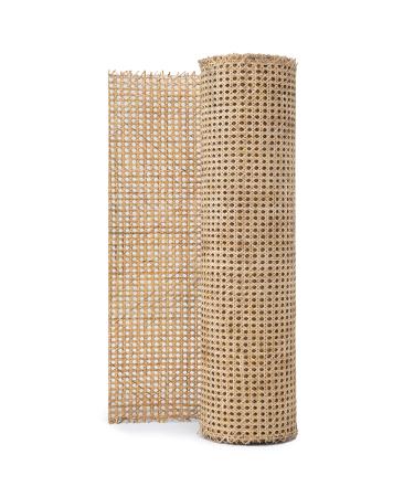 24 Width Natuaral Rattan Webbing for Caning Projects |24 W x 2 ft L | Pre - Woven Open Mesh Cane - Cane Webbing Sheet- Natural Rattan Cane Webbing roll (2 FEET)