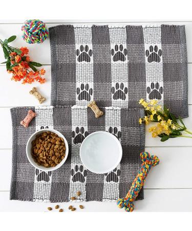 Bone Dry Buffalo Check Gray Placemat 12x18 - Set of 4 - Buy Online on GoSupps.com