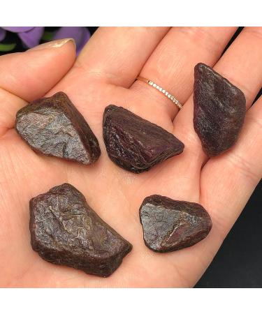 Natural Crystal Rough Natural Crystal 5pcs Natural Red Corundum Raw Stones Natural Rough Gemstone Crystal Specimen Stone Collection - Buy Online on GoSupps.com