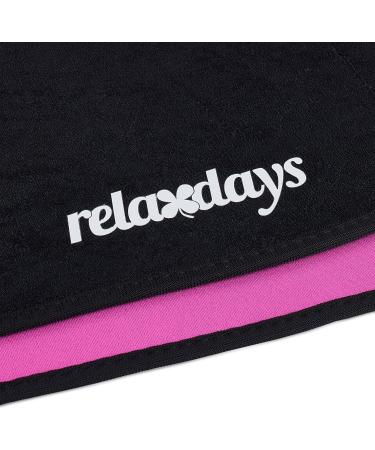 Relaxdays Women's Neoprene Abdominal Girdle Belt Hula Hoop - 90cm Fitness Belt with Velcro Black/Pink - Enhance Your Workout - Buy Online on GoSupps.com