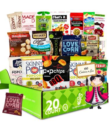 100 CALORIE Snack Packs Care Package | HEALTHY SNACK GIFT BASKETS | Vegan, Gluten Free Dairy Free Snacks, Bars & Nuts all 100 calories or Less [20 count] Holiday Gift Basket | Low Calorie Diet Snacks | Snack Food Gifts | Easter Baskets - Buy Online on GoSupps.com