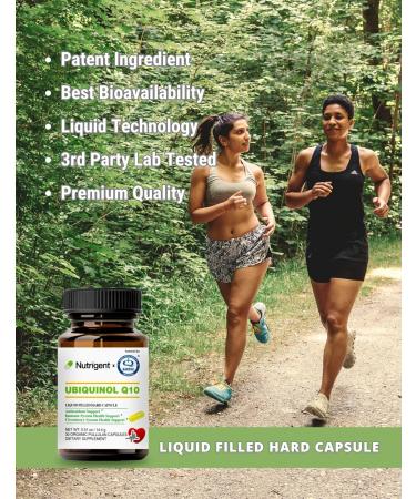 Ubiquinol CoQ10 50 mg - High Absorption Organic Capsules for Heart Health & Energy | 30 Count Antioxidant Supplements - Buy Online on GoSupps.com