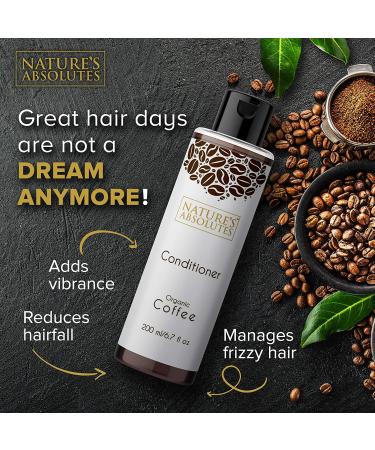Nature's Absolutes Organic Coffee Conditioner | Hydrating & Soothing for Itchy Scalp | Unisex | Best Hair Care 6.7 oz - Buy Online on GoSupps.com