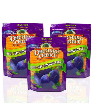 Blue Ribbon Orchard Choice Bite-Size Mission Figs, 4.0 Ounce Bags (3-Pack)