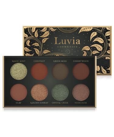Luvia eyeshadow pallet matt & glitter: vegan hidden Forest Eyeshadow sustainable cosmetics free of microplastics & fragrances green