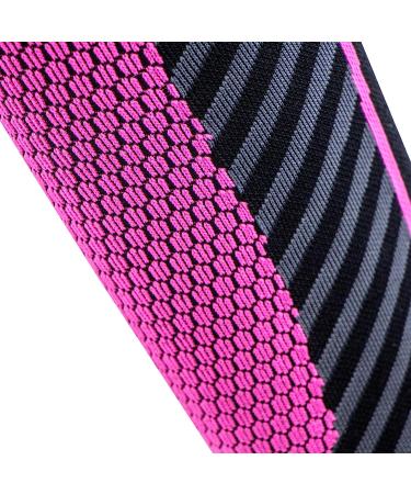 Pure Athlete Merino Wool Ski Socks - Warm Winter Snowboard Socks with Shin Padding - Black/Aqua/Neon Pink - 1 Pair - Buy Online on GoSupps.com