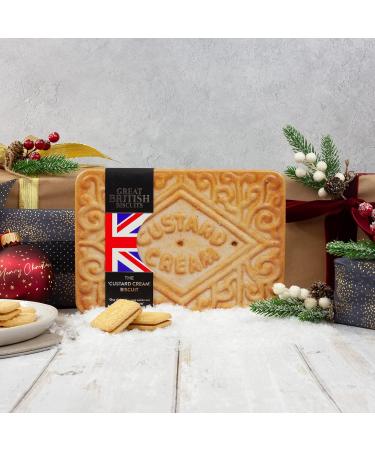 Giant Custard Cream Biscuits Gift Set - Custard Creams Novelty Biscuit Tin Family Biscuits Box with Custard Cream Luxury Biscuits - British Fathers Day Gift Ideas for Dads Birthday Hamper Tins 450g - Buy Online on GoSupps.com