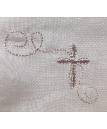 Integrity Designs Baby Linen Keepsake Cross Embroidered Handkerchief Christening/Baptism Bonnet - Gift Card Included - Buy Online on GoSupps.com