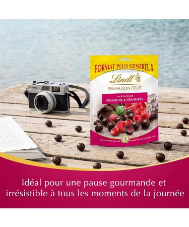 Lindt Fruit Sensation Dark Chocolate Raspberry & Cranberry - 160g - Buy Online on GoSupps.com
