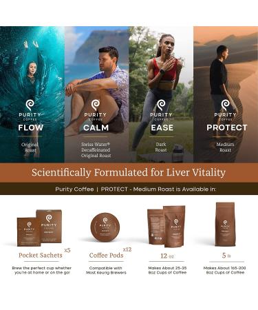 Purity Coffee EASE Dark Roast Low Acid Organic Whole Bean 12 oz - USDA Certified Specialty Grade Arabica - Third Party Tested for Mold, Mycotoxins, Pesticides - Purity Protect 12 oz Bag - Buy Online on GoSupps.com