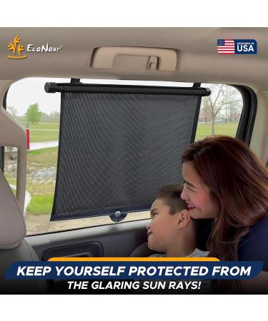 EcoNour Set of 2 Baby Sun Shades for Car Windows | UV Protection for Kids | Fits Most Vehicles | Essential Travel & Baby Car Accessories - Buy Online on GoSupps.com