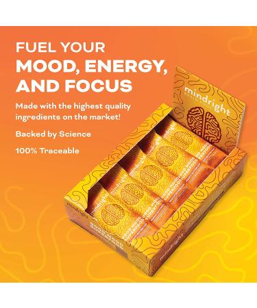 Mindright Superfood Vegan Protein Bar - Gluten Free, Non-GMO, Low Sugar | Peanut Butter Cup Flavor | Pack of 12 - Brain Food Snack to Boost Mood, Energy, and Focus - Buy Online on GoSupps.com