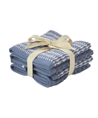 SKL Home Longborough 100% Turkish Cotton Washcloth Set 12x12 Denim Blue 4 Pack Denim Blue Washcloth Set - Buy Online on GoSupps.com