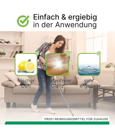 Biohy Floor Cleaner 2x1L | Organic Concentrate for All Hard Floors | Streak-Free Cleaning for Laminate PVC & Stone | Pleasant Smell - Buy Online on GoSupps.com