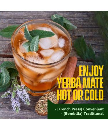 Kiss Me Organics Yerba Mate Tea 17.6oz - 100% Organic Traditional Loose Leaf Green Tea from Southern Brazil - High Nutrient Content for Hot or Cold Brew - Buy Online on GoSupps.com