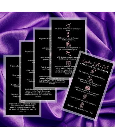 Lash Lift + Tint Aftercare Instruction Cards | 50 Pack | Boutique Marketing LLC | Eyelash Aftercare Kit - Buy Online on GoSupps.com