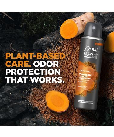 Dove Men+Care Antiperspirant Dry Spray Deodorant Turmeric & Fresh Mandarin 3.8 oz (Pack of 3) - Buy Online on GoSupps.com