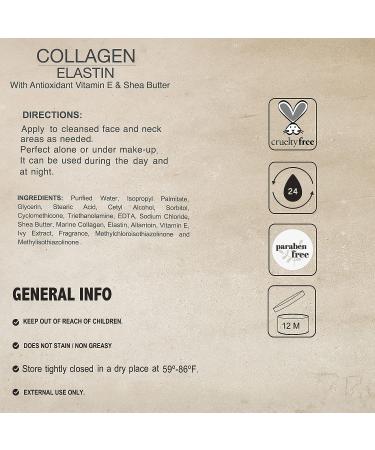 Lawrens Collagen Elastin Cream with Vitamin E & Shea Butter - Hydrating & Firming Cosmetics - Buy Online on GoSupps.com