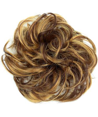 CAISHA Messy Scrunchie Bun Voluminous Wavy Hairpiece Brown Mix #30H26 G31A | Heat-Resistant Synthetic Fibres - PRETTYSHOP - Buy Online on GoSupps.com