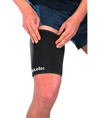 Mueller Neoprene Thigh Sleeve - Black, Large | Sports Medicine - Buy Online on GoSupps.com