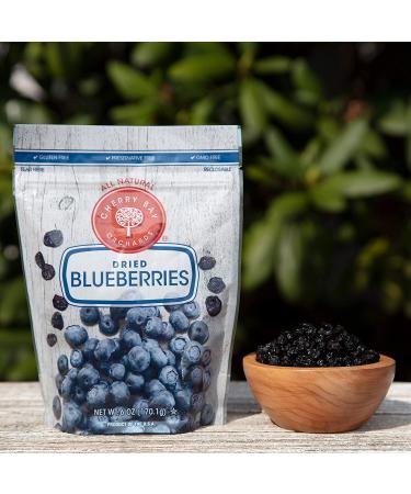 Cherry Bay Orchards Dried Blueberries 12oz - 100% Domestic Natural Kosher Certified - Gluten-Free & GMO Free - Resealable Pouch - 6oz x 2 - Buy Online on GoSupps.com