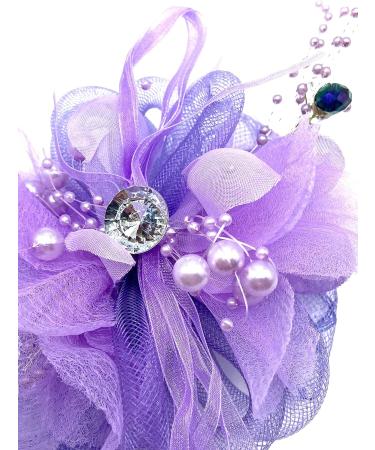 Ladies Feather Beak Clip/Corsage Fascinator Hair Clip Weddings Races Royal Ascot Hair Piece (Lilac) - Buy Online on GoSupps.com