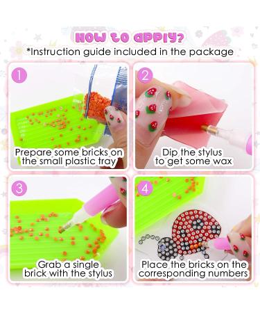 57PCS Diamond Painting Stickers for Kids - Fun DIY Arts and Crafts Kit Ages 6-12 - Gem Sticker Art Gift for Kids and Beginners - Buy Online on GoSupps.com