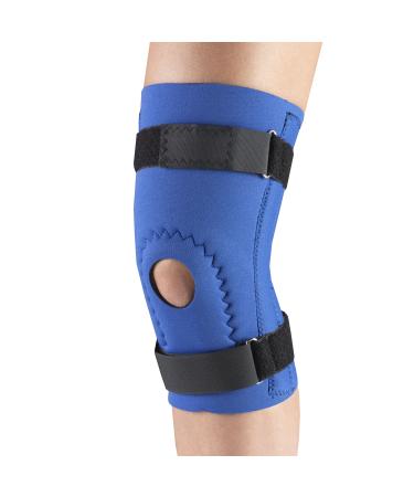 OTC Knee Brace Neoprene Sleeve Hor-Shu Pad Spiral Stays Blue X-Large