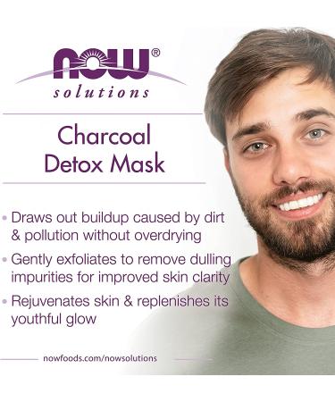 Now Foods Charcoal Detox Facial Mask 4 oz | Deep Cleansing Beauty Treatment - Buy Online on GoSupps.com